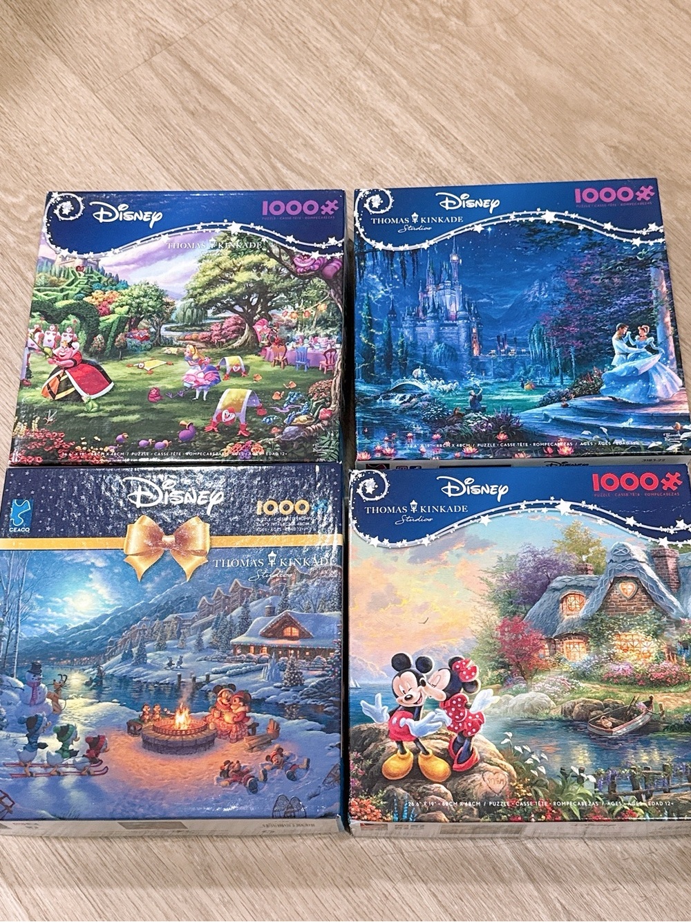 Disney Thomas Kinkade 1000-Piece Puzzle set of 4